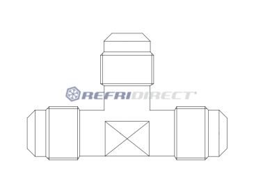 brass fittings Castel, tees Mod. 7310/5 5/8 X 5/8 X 5/8